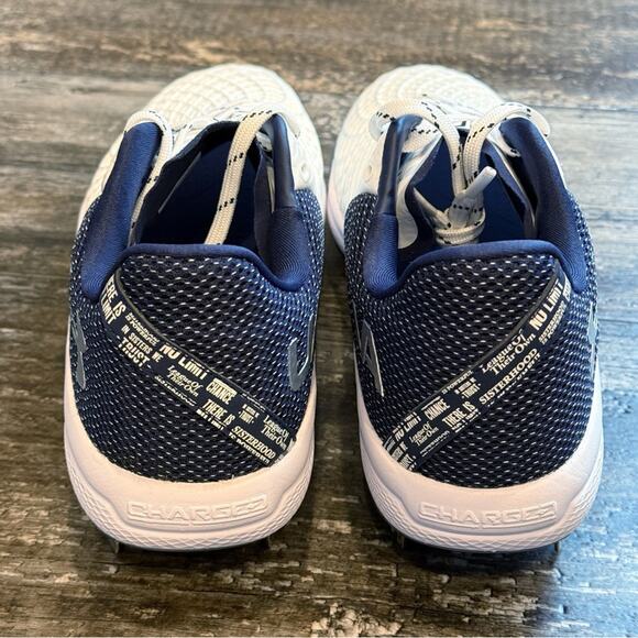 Under Armour Cleats Womens Size 12 Blue White Glyde 2.0 MT 3026601-103 NEW - Picture 4 of 10
